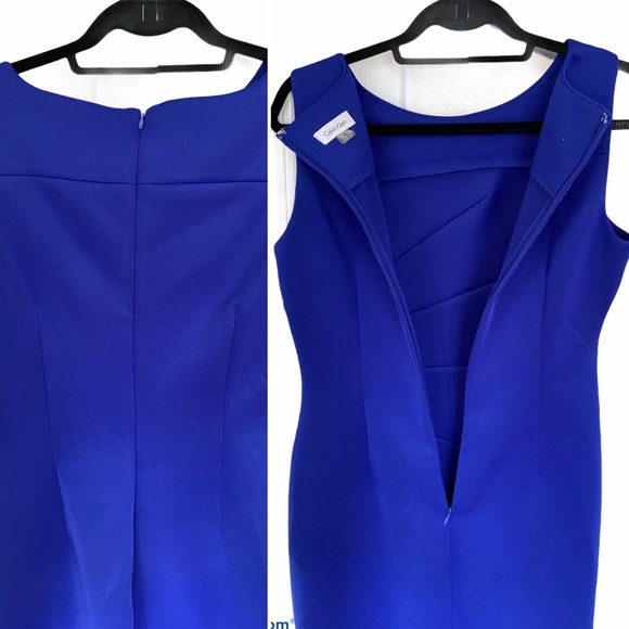 Calvin Klein Sunburst Sheath Dress Size 8 - Picture 4 of 6